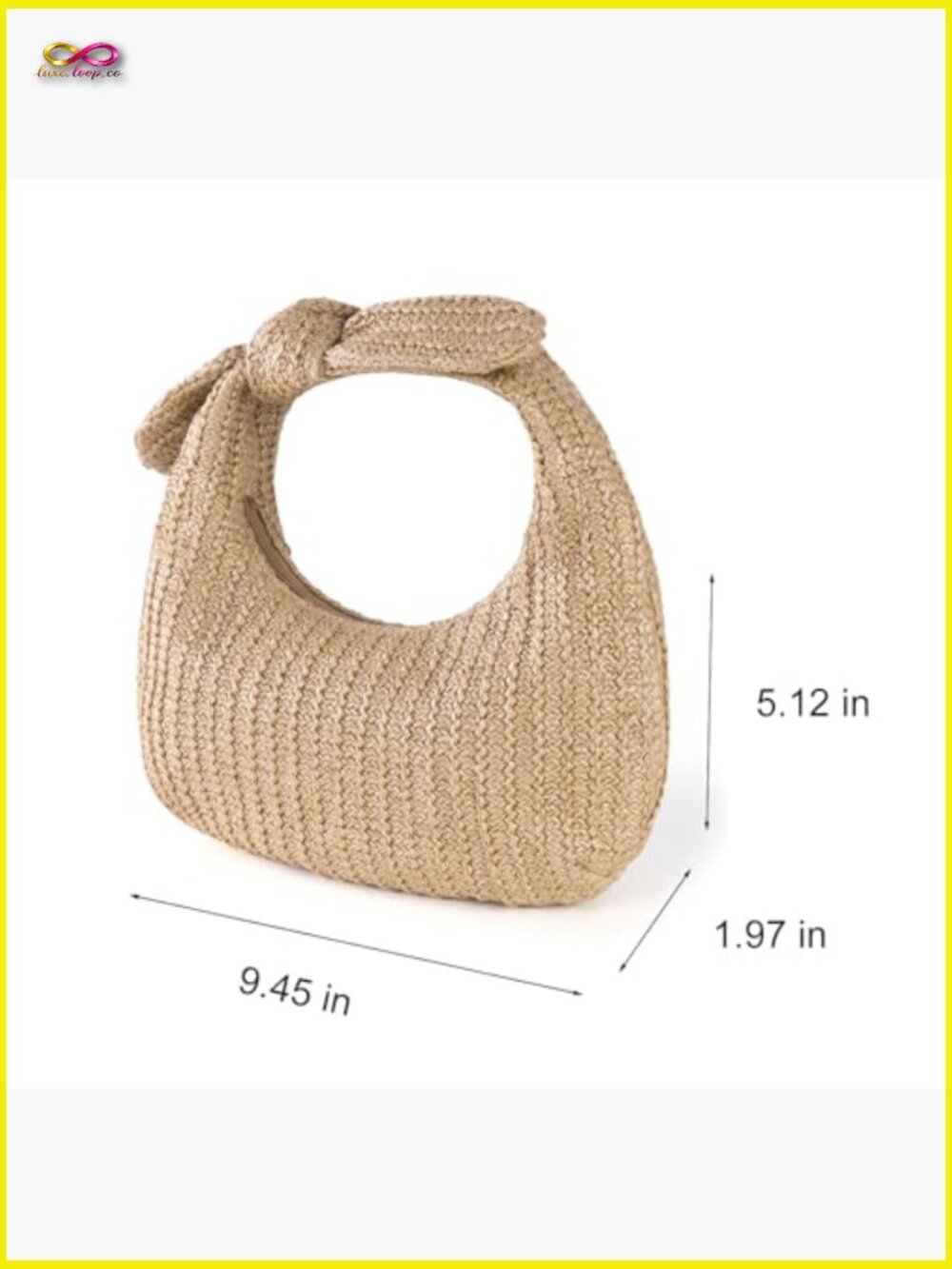 Woven Straw Clutch Purse Handbag Crossbody Shoulder Bag Summer Vacation - Picture 5 of 7
